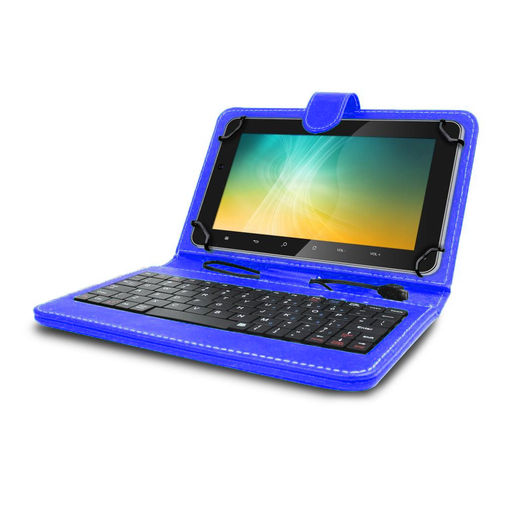 Husa Tableta Tastatura MRG L-404, 10 Inch, TypeC, Albastru
